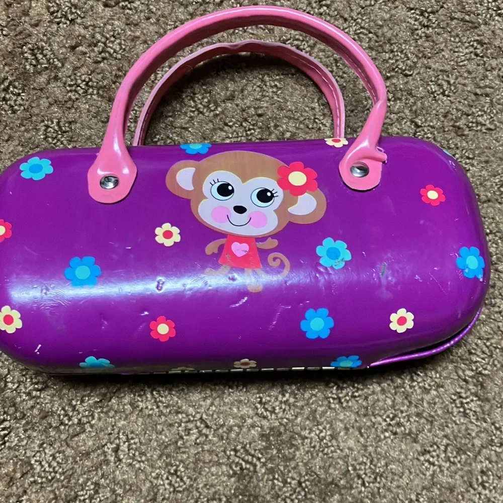 3 Eyeglass / sunglass cases: Kohls monkey & cupcake, Childrens Place, watermelon